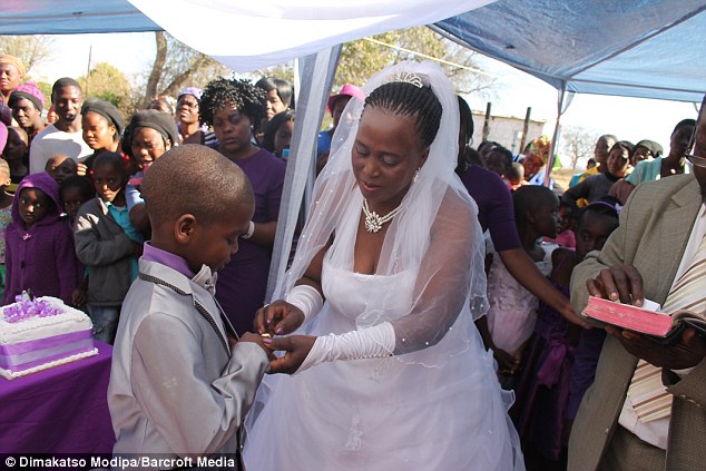 Senior Citizen Helen Shabangu Marries 9 Year-Old Boy Saneie Masilela For The Second Time 
